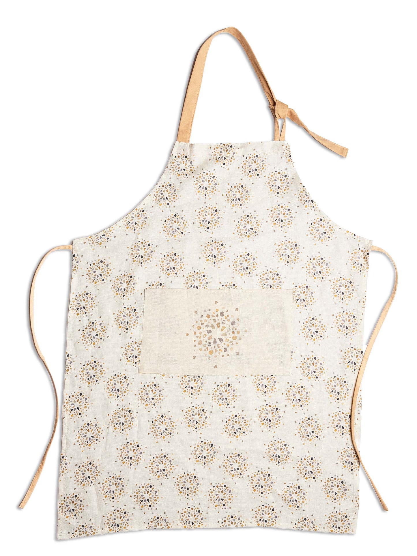 Rockspin pattern 100% linen aprons in two sizes. Available in adult and child.