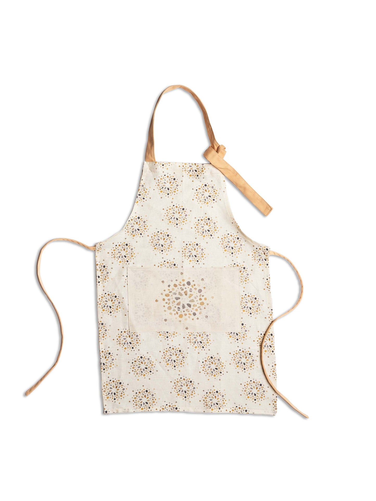 Rockspin pattern 100% linen aprons in two sizes. Available in adult and child.