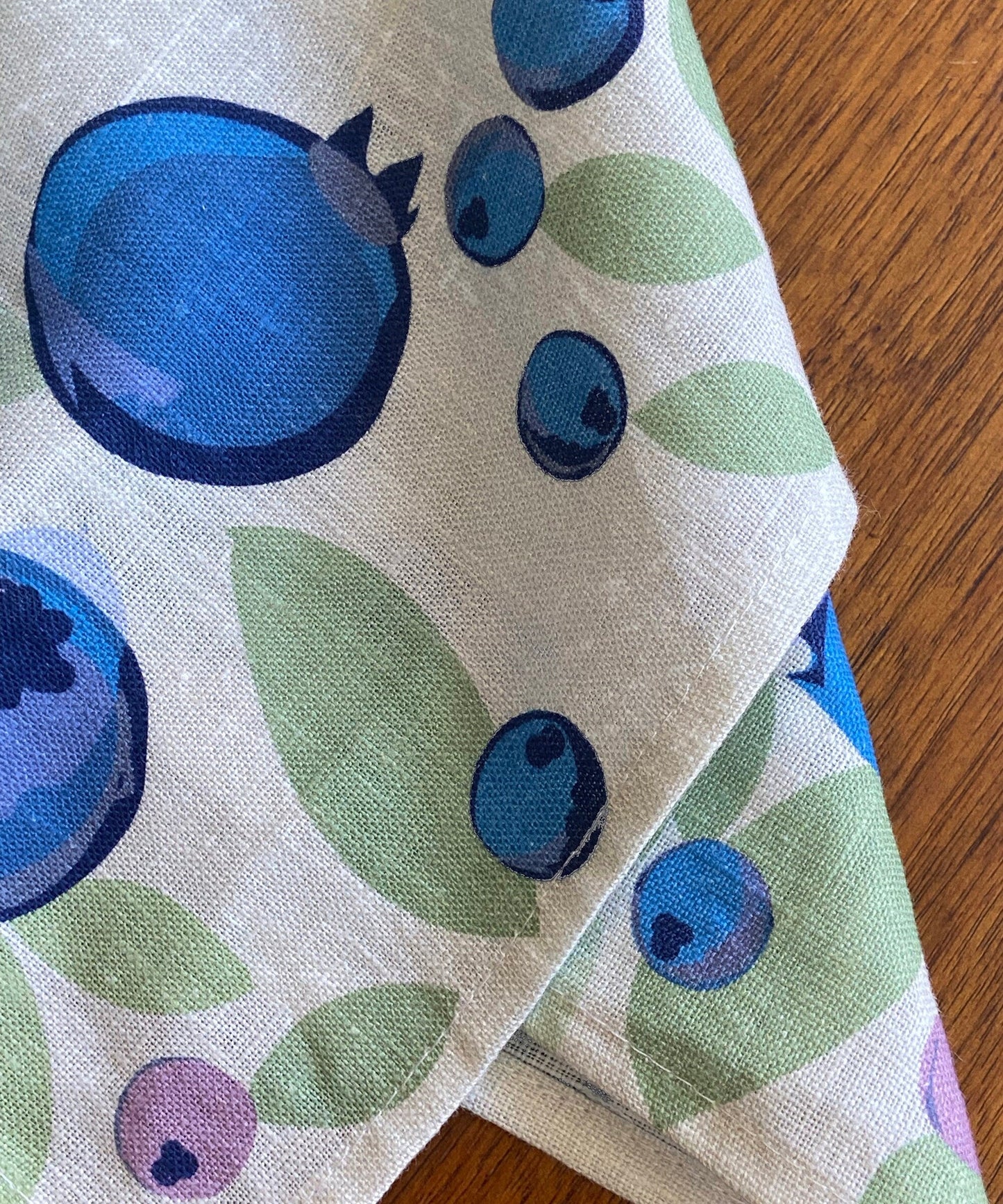 Vibrant blueberry linen tea towel for Mother's Day gift or as a housewarming gift | A unique and useful gift