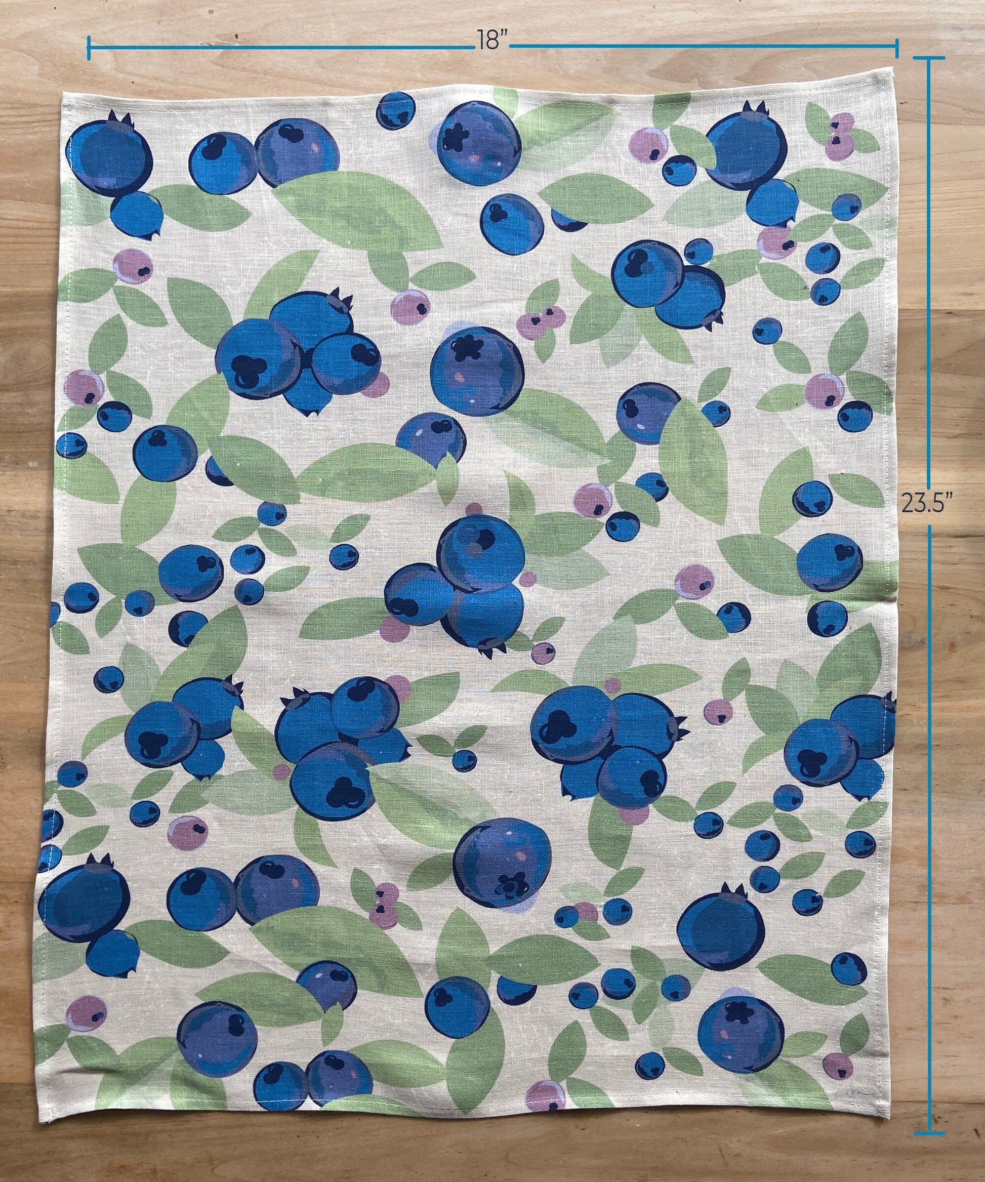 Vibrant blueberry linen tea towel for Mother's Day gift or as a housewarming gift | A unique and useful gift