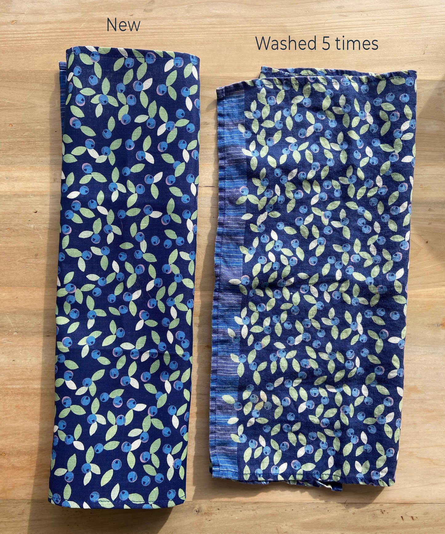 Vibrant wild blueberry linen tea towel for Mother's Day gift or as a housewarming gift | A unique and useful gift