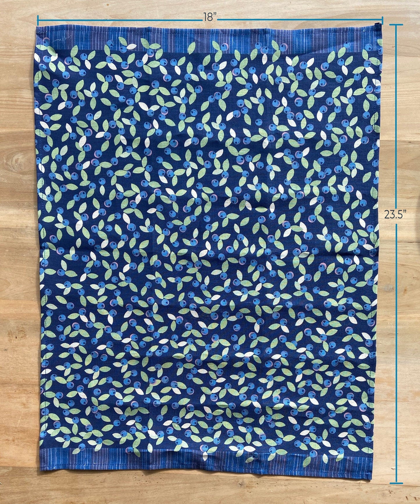 Vibrant wild blueberry linen tea towel for Mother's Day gift or as a housewarming gift | A unique and useful gift