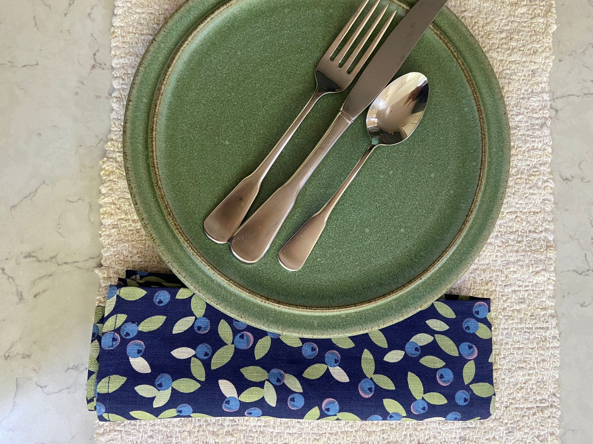 Set a vibrant summer table with wild blueberry linen napkins! A perfect hostess housewarming gift | Mother’s Day | A unique and useful gift