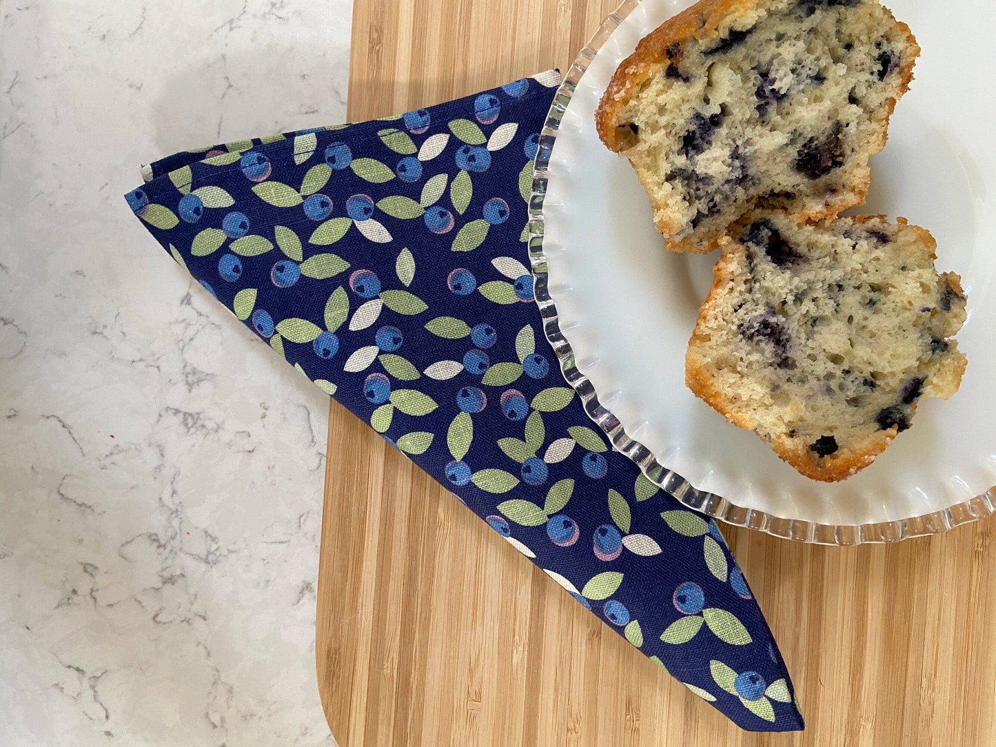 Set a vibrant summer table with wild blueberry linen napkins! A perfect hostess housewarming gift | Mother’s Day | A unique and useful gift